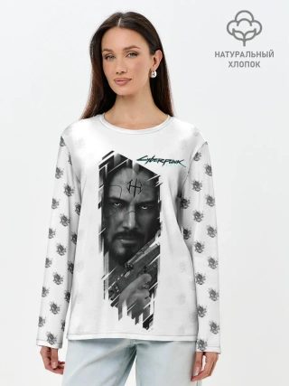 Лонгслив женский. Хлопок / Cyberpunk 2077