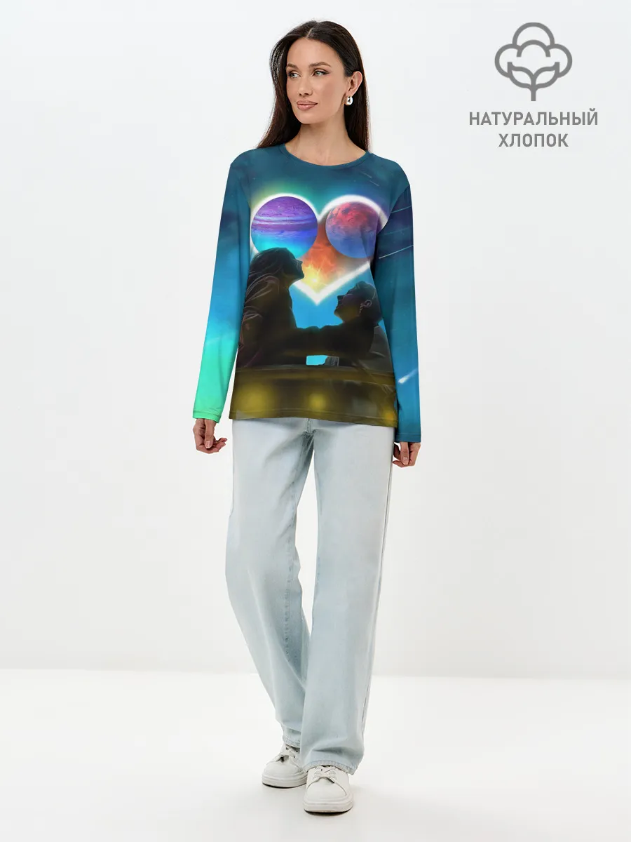 Лонгслив женский. Хлопок / Ваня Дмитриенко Венера-Юпитер