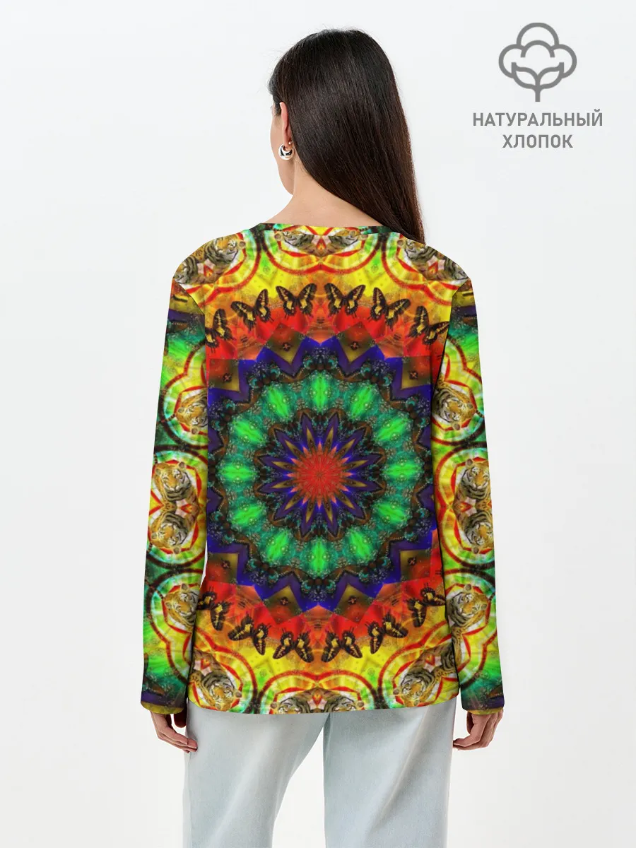 Лонгслив женский. Хлопок / Хиппи