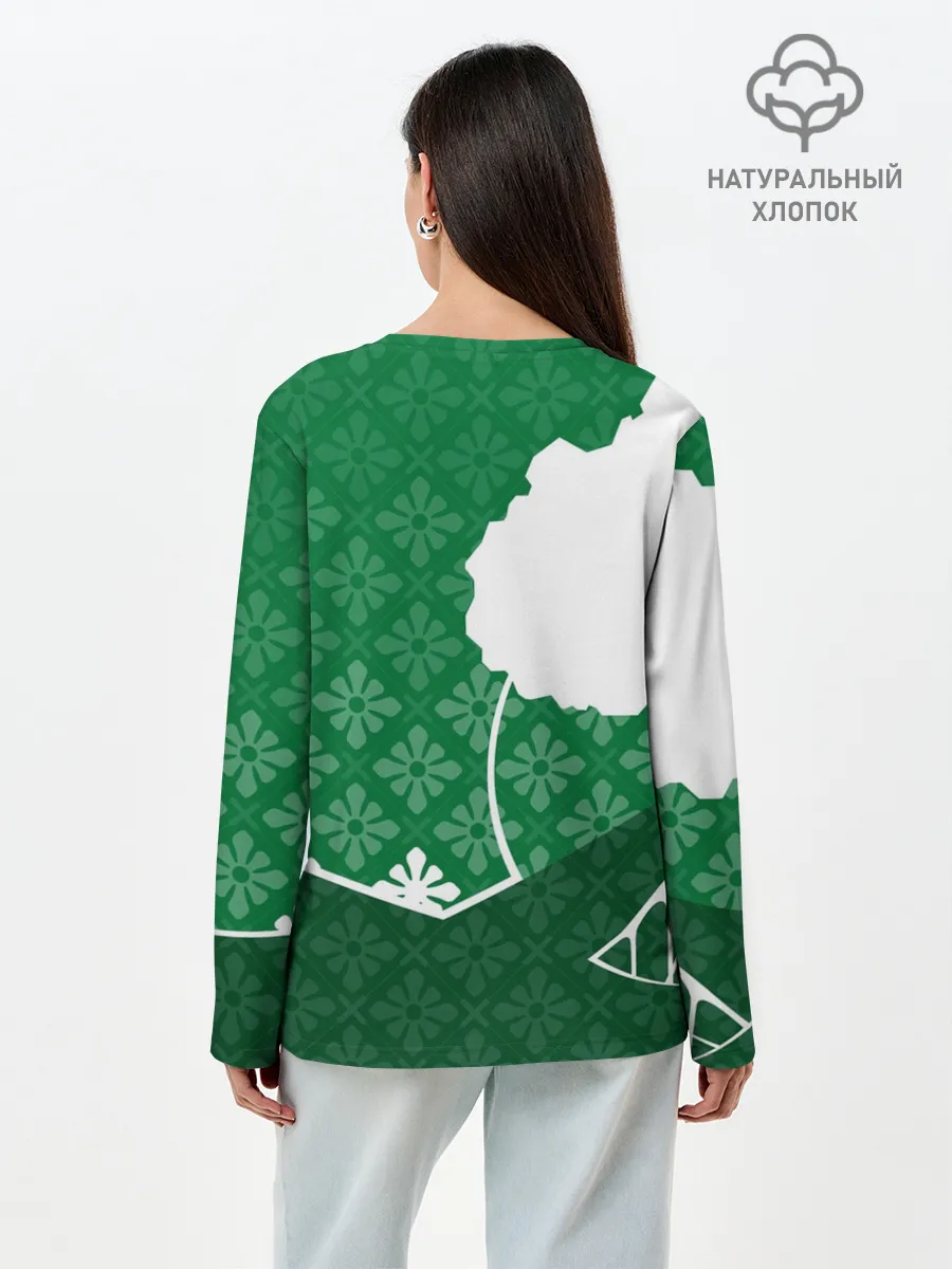 Лонгслив женский. Хлопок / Дерево