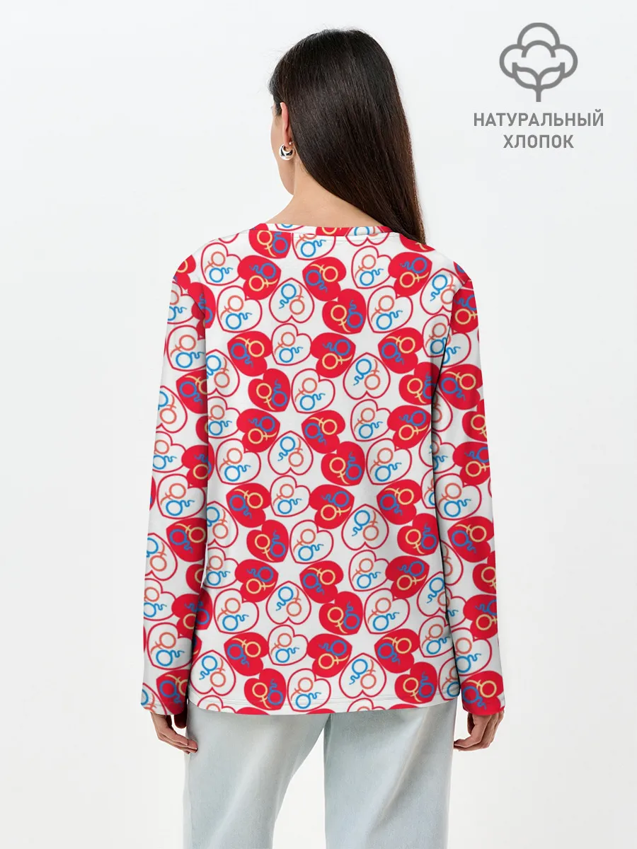 Лонгслив женский. Хлопок / Любовь