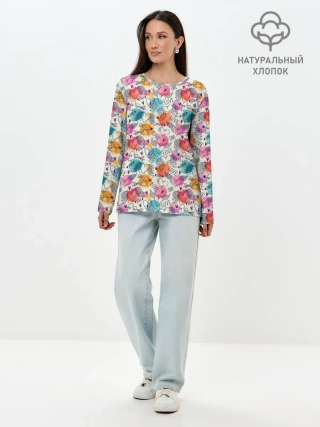 Лонгслив женский. Хлопок / Love