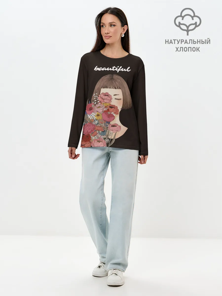 Лонгслив женский. Хлопок / Beautiful