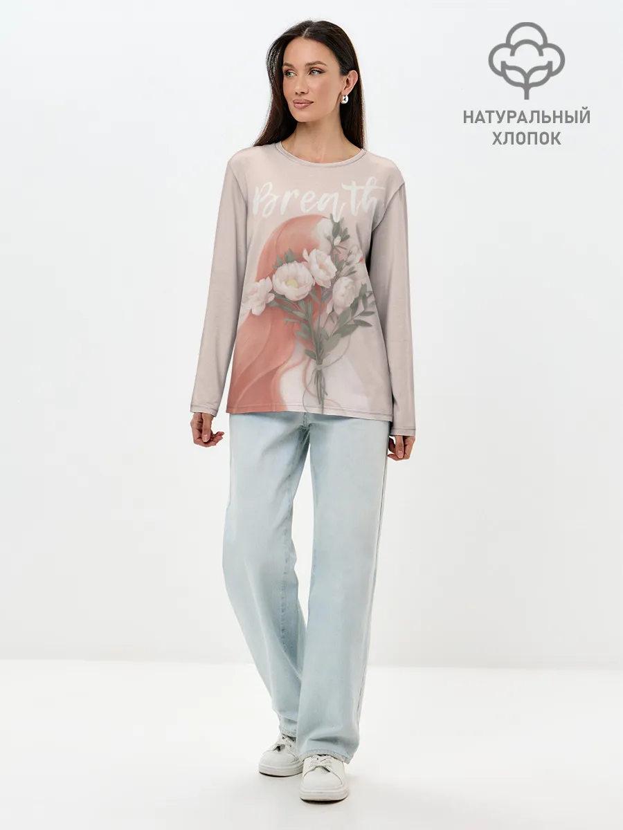 Лонгслив женский. Хлопок / Breath