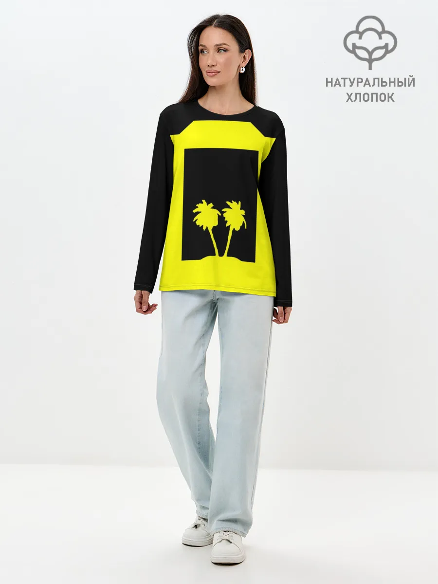 Лонгслив женский. Хлопок / Cyberpunk 2077 nightcity