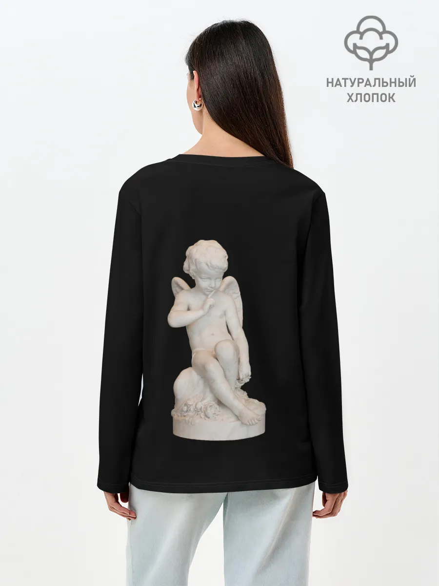Лонгслив женский. Хлопок / Амур Купидон грозящий