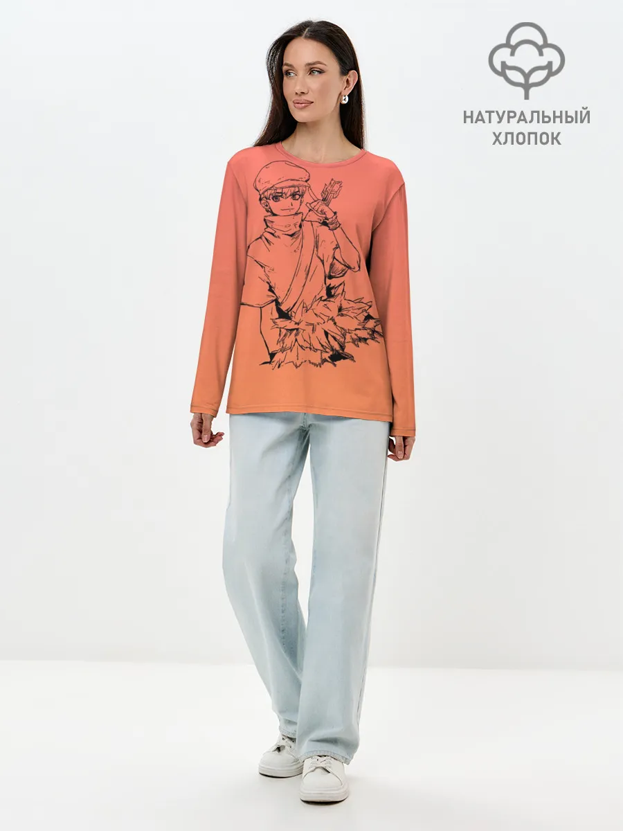 Лонгслив женский. Хлопок / Юкио