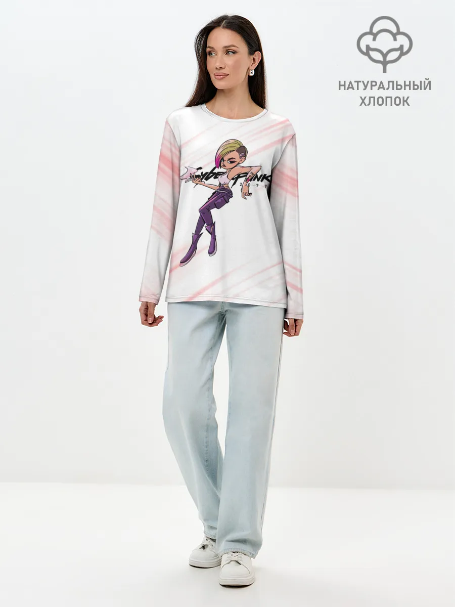 Лонгслив женский. Хлопок / Moxes Cyberpunk 2077