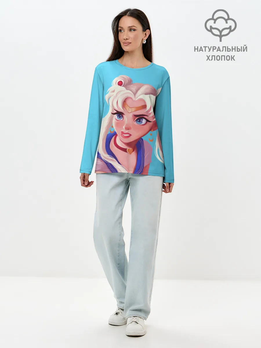 Лонгслив женский. Хлопок / Sailor Moon | Сейлор Мун