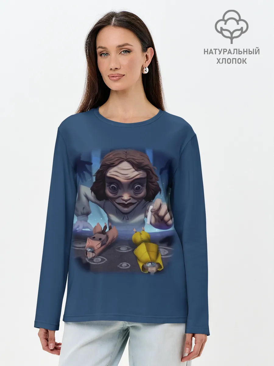 Лонгслив женский. Хлопок / Little Nightmares 2 училка