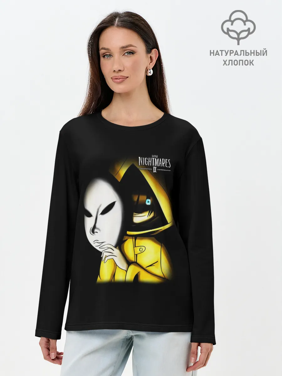 Лонгслив женский. Хлопок / Little Nightmares 2 MASK