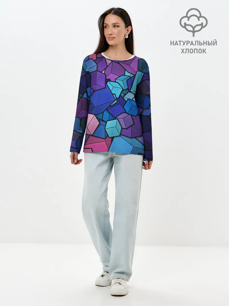 Лонгслив женский. Хлопок / Vector-Shape