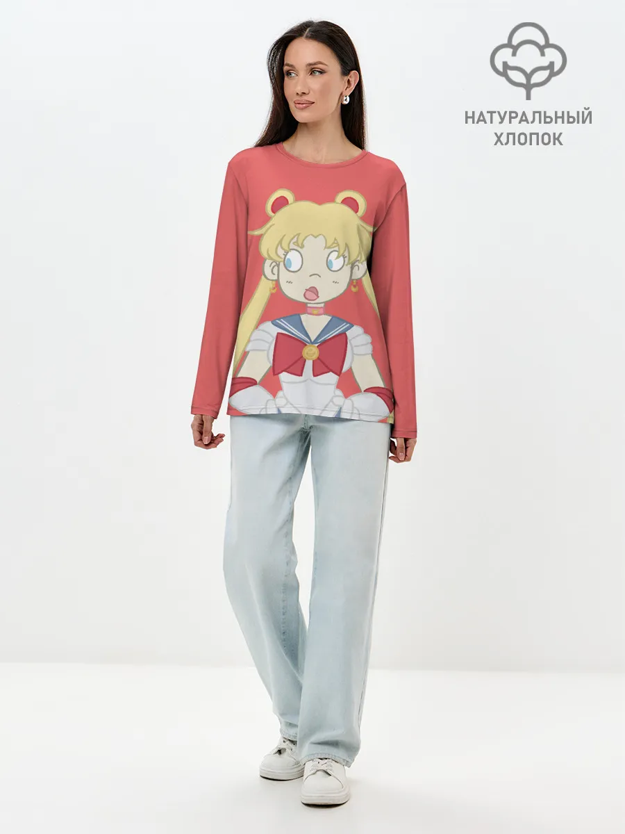 Лонгслив женский. Хлопок / Sailor Moon | Сейлор Мун