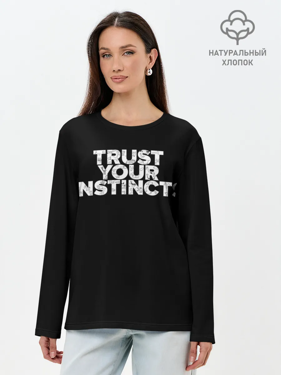 Лонгслив женский. Хлопок / Инстинкты