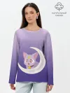 Лонгслив женский. Хлопок / кошка из сейлормун