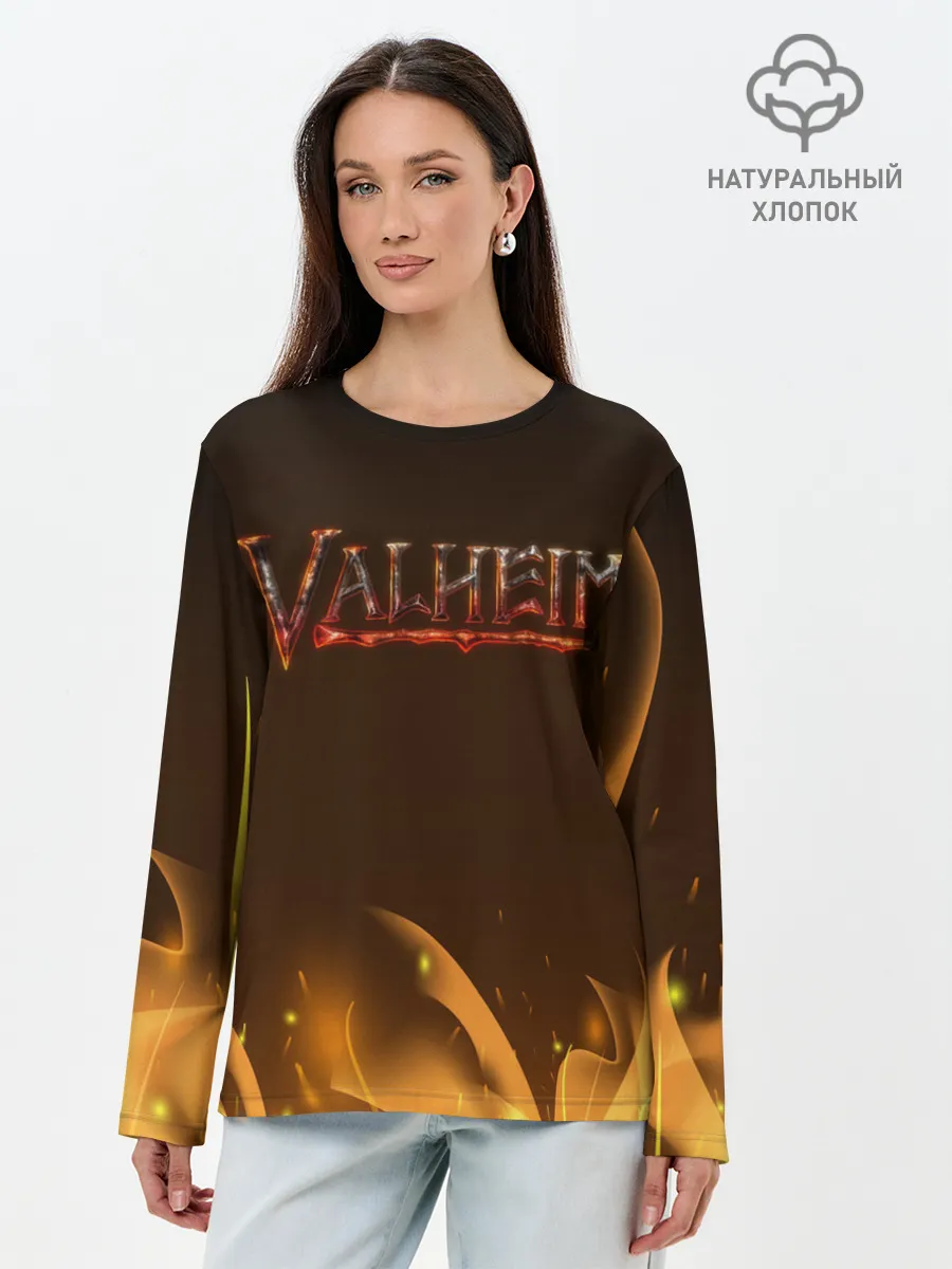 Лонгслив женский. Хлопок / Valheim: Вальхейм выживание.