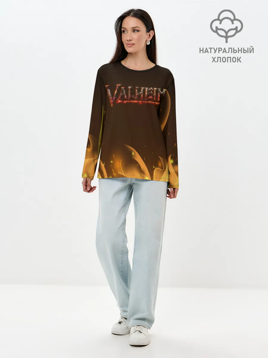 Лонгслив женский. Хлопок / Valheim: Вальхейм выживание.