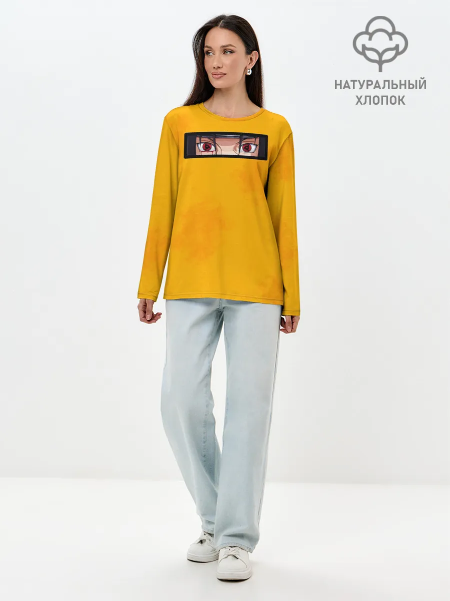 Лонгслив женский. Хлопок / Аниме Итачи Глаза