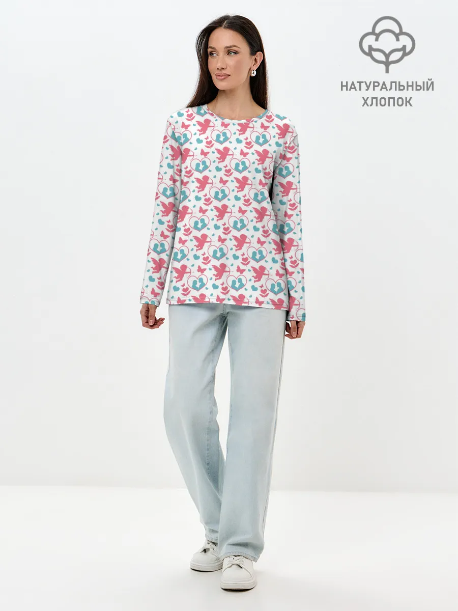 Лонгслив женский. Хлопок / Любовь