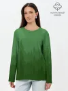 Лонгслив женский. Хлопок / Зеленый Лес