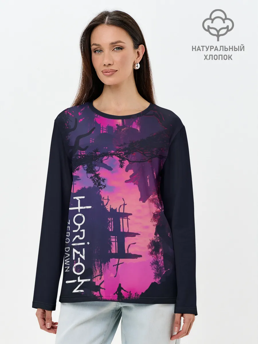 Лонгслив женский. Хлопок / Horizon Zero Dawn
