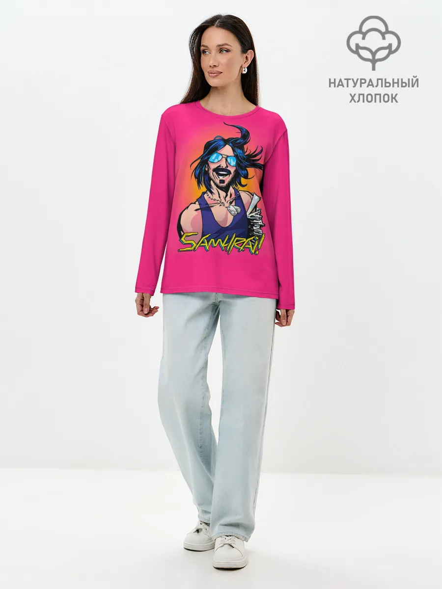 Лонгслив женский. Хлопок / SAMURAI Cyberpunk 2077