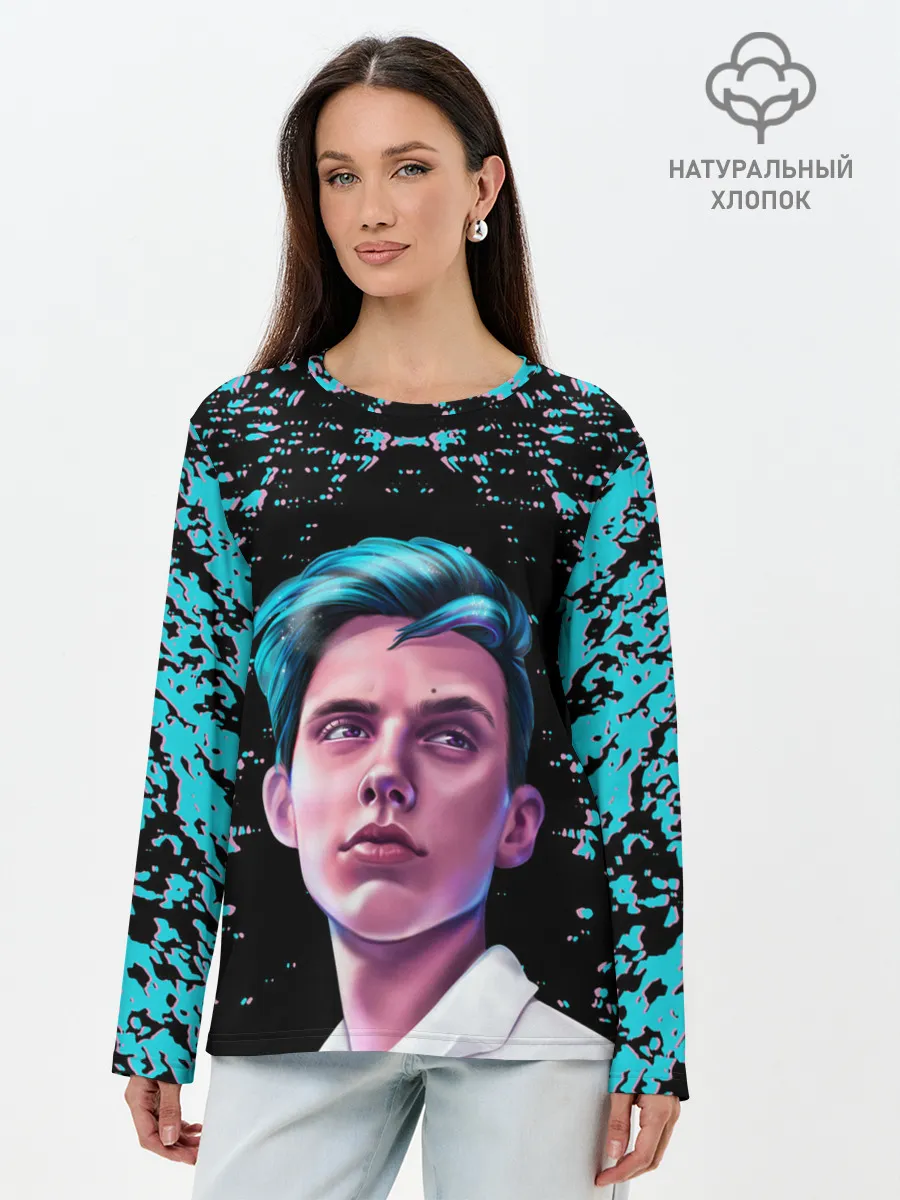Лонгслив женский. Хлопок / Тима Белорусских.