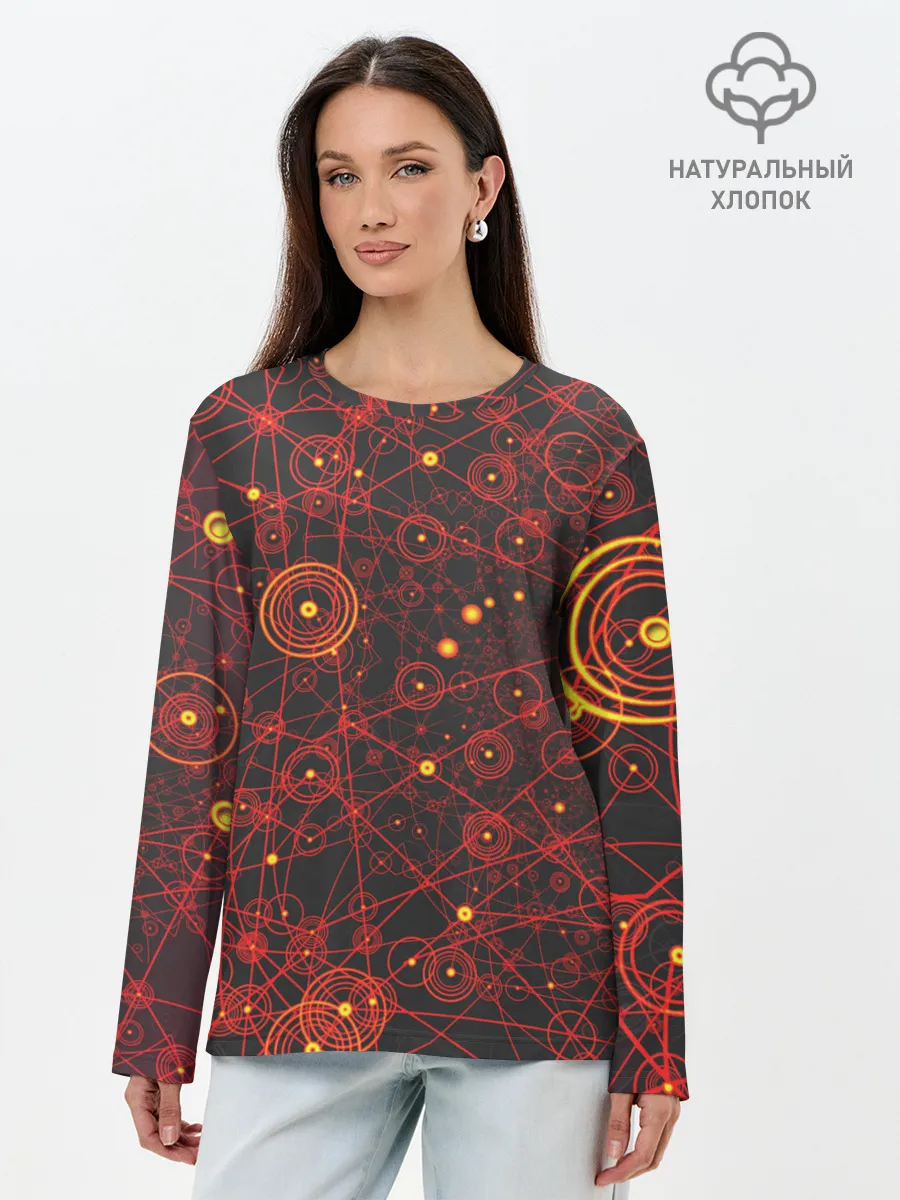 Лонгслив женский. Хлопок / Данные сети