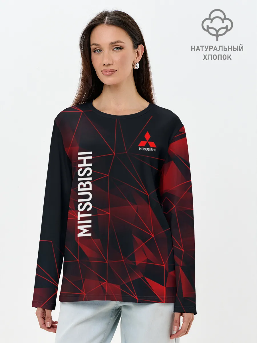 Лонгслив женский. Хлопок / Mitsubishi