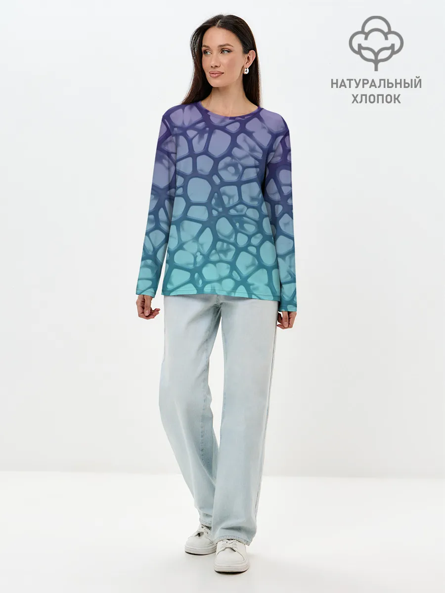 Лонгслив женский. Хлопок / Тернии