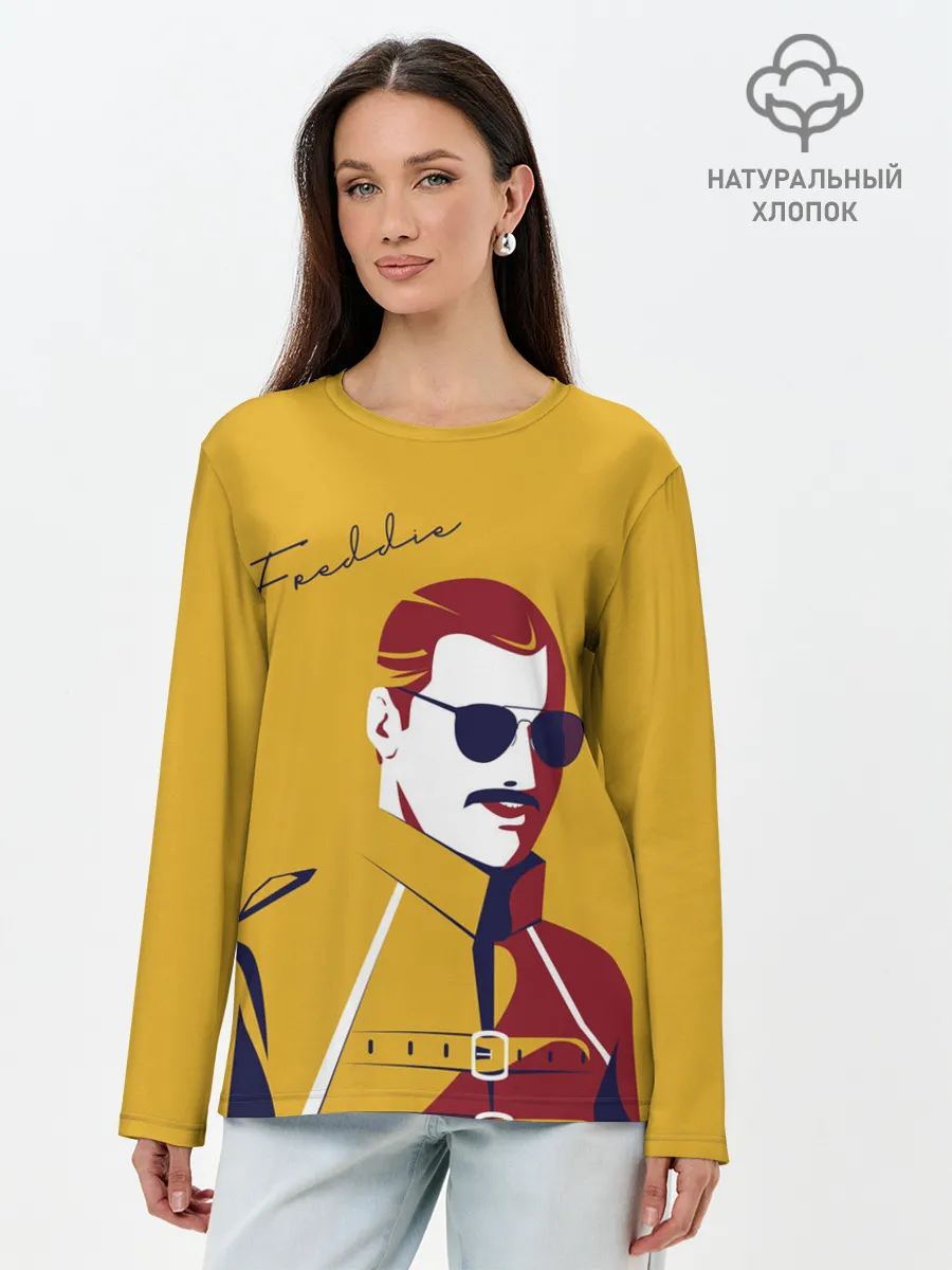 Лонгслив женский. Хлопок / QUEEN FREDDY