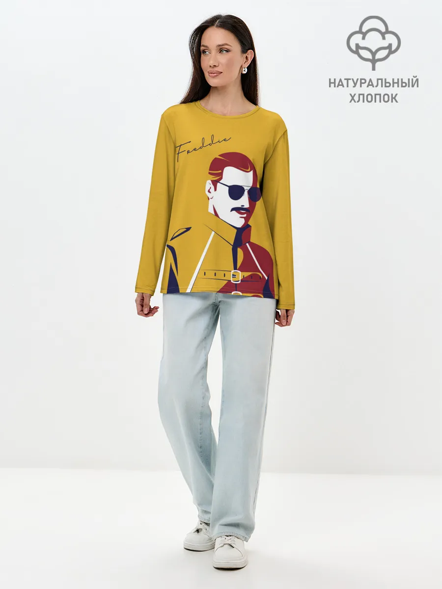 Лонгслив женский. Хлопок / QUEEN FREDDY