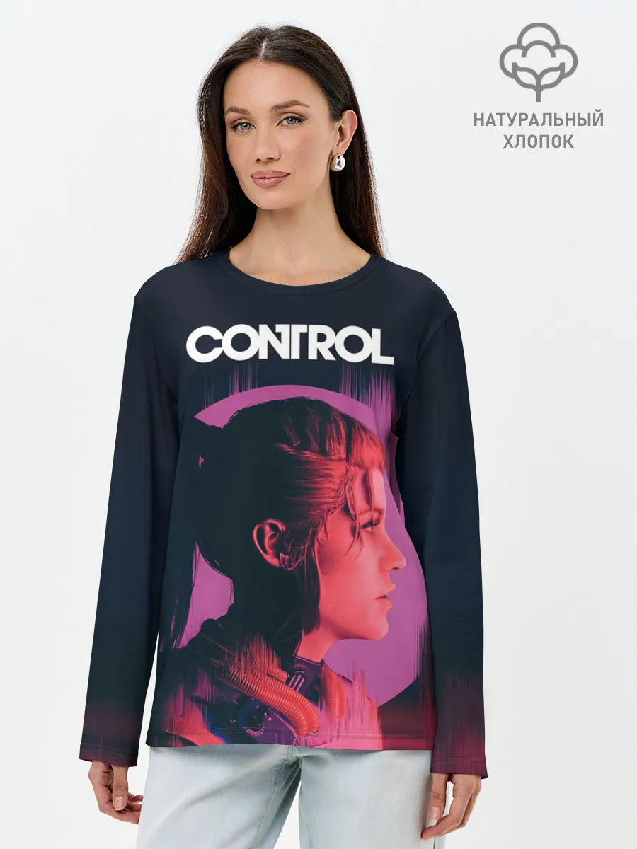 Лонгслив женский. Хлопок / Контрол | Джесси