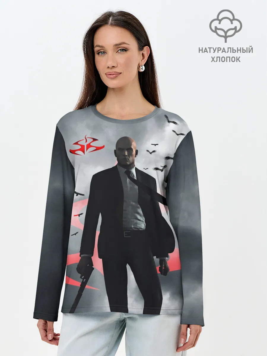 Лонгслив женский. Хлопок / Hitman | Агент 47