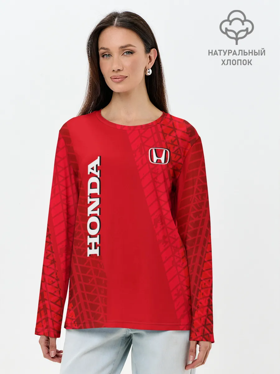 Лонгслив женский. Хлопок / Honda