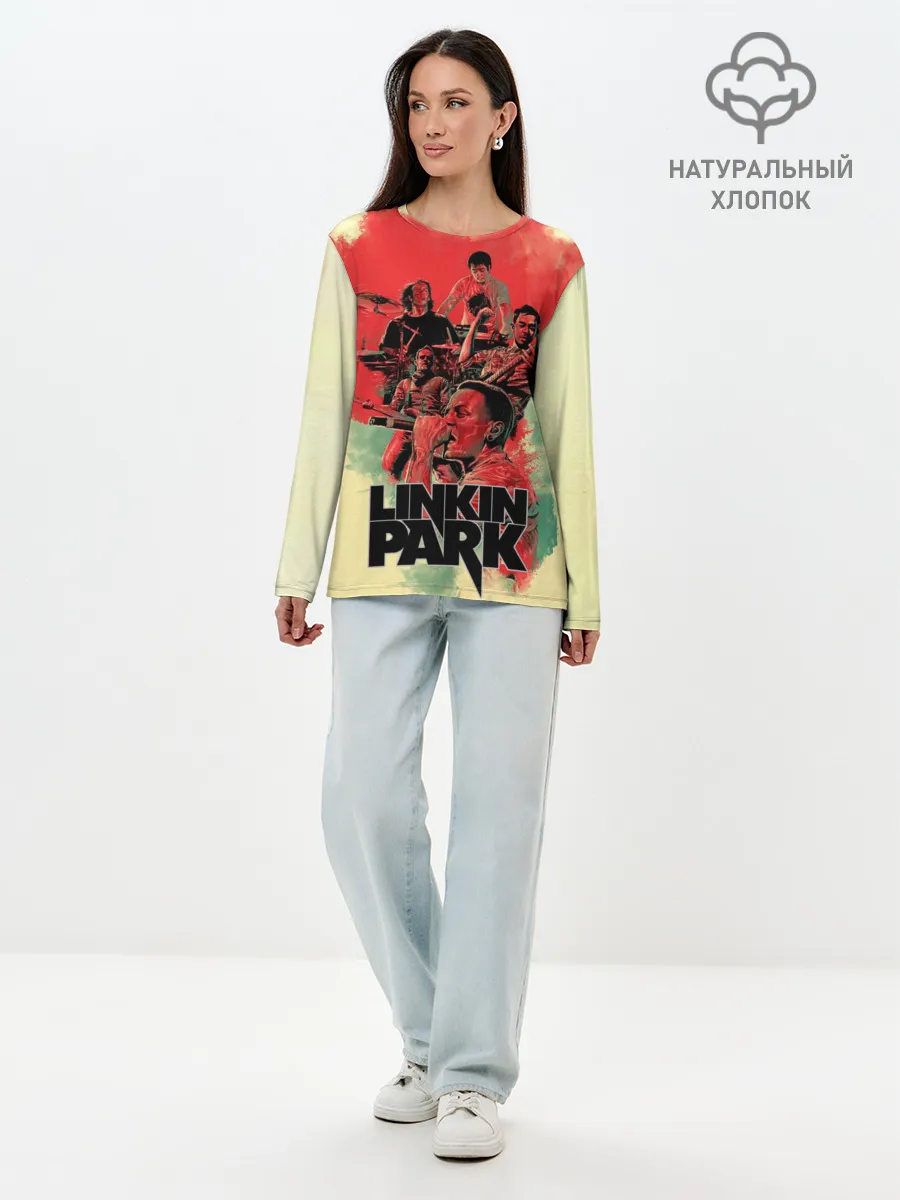 Лонгслив женский. Хлопок / LINKIN PARK
