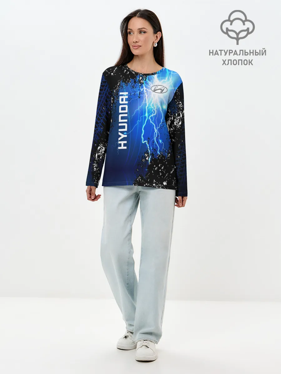 Лонгслив женский. Хлопок / Hyundai
