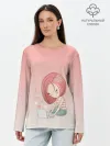 Лонгслив женский. Хлопок / влюбленная девушка ноутбук