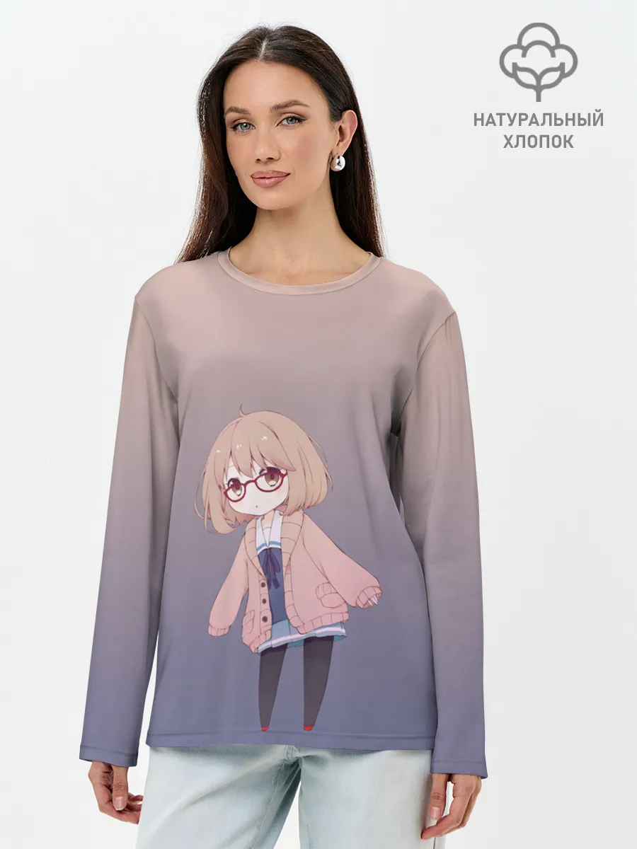Лонгслив женский. Хлопок / неуклюжая практикантка