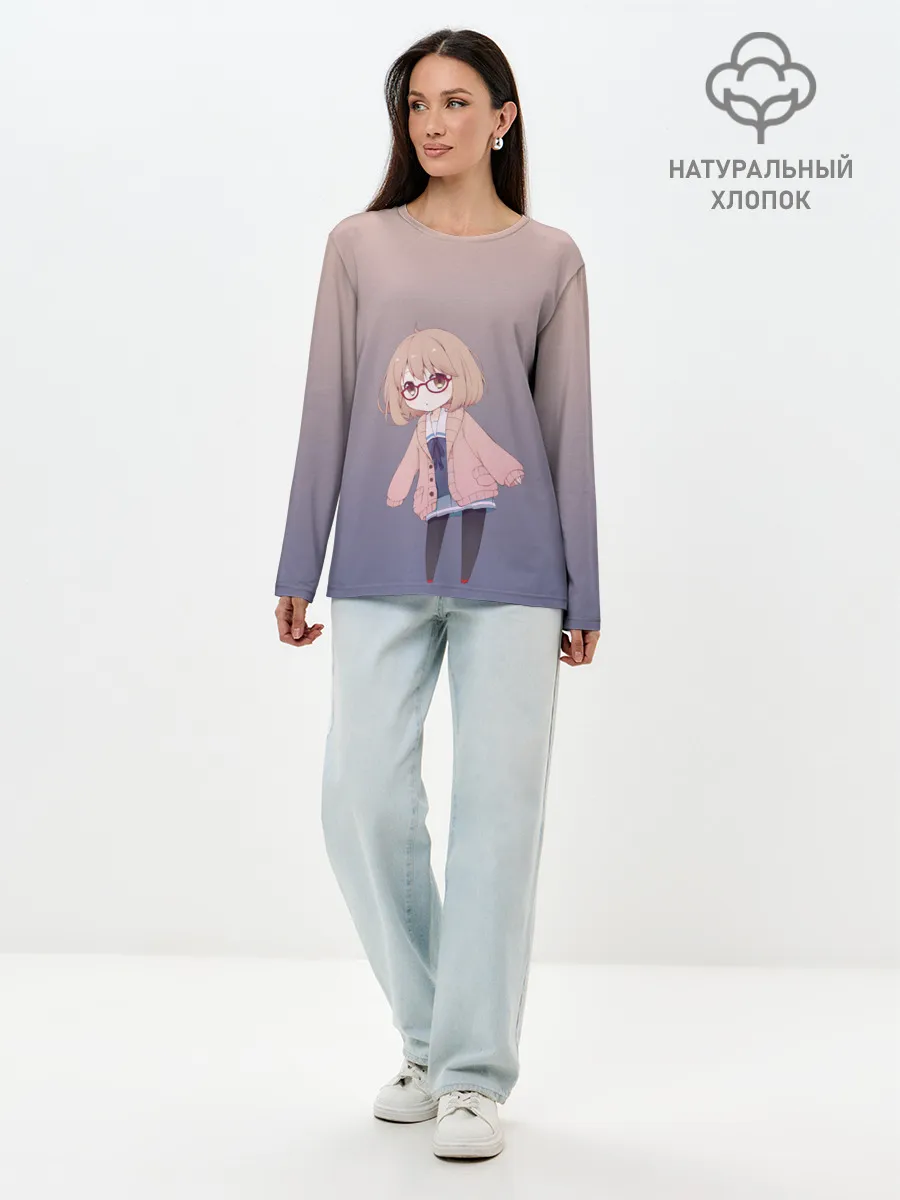 Лонгслив женский. Хлопок / неуклюжая практикантка