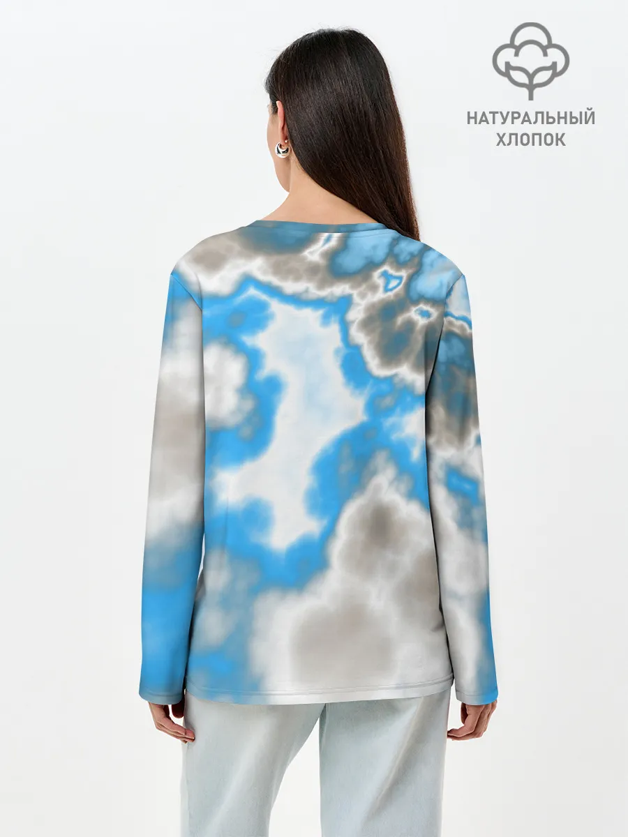 Лонгслив женский. Хлопок / Абстракция