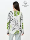 Лонгслив женский. Хлопок / Листья