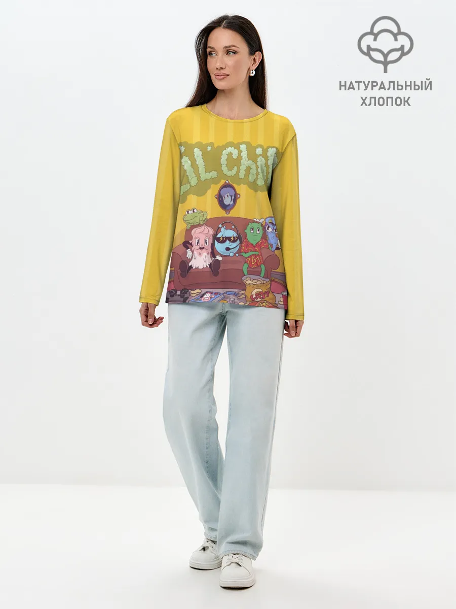 Лонгслив женский. Хлопок / Gone Fludd