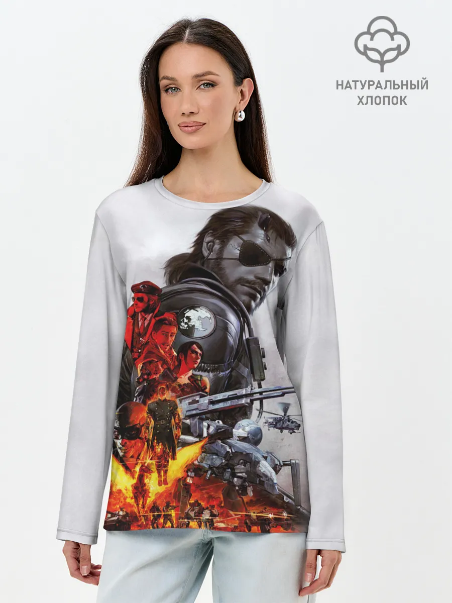 Лонгслив женский. Хлопок / Metal Gear