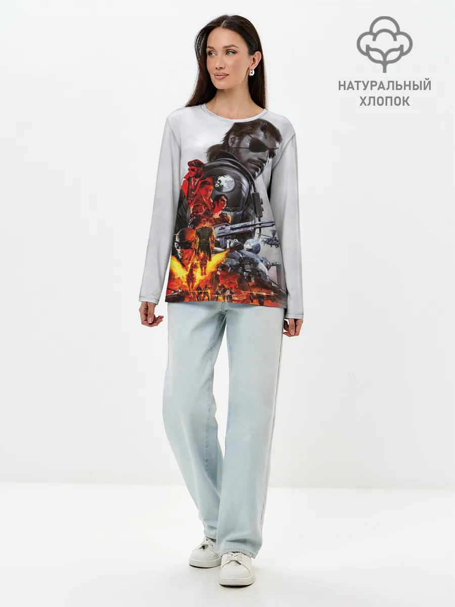 Лонгслив женский. Хлопок / Metal Gear