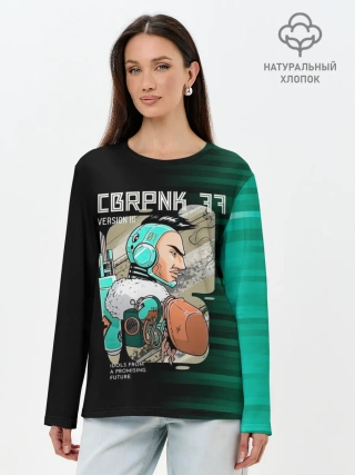 Лонгслив женский. Хлопок / CBRPNK 77 VERSION III