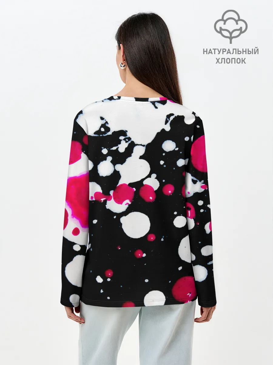 Лонгслив женский. Хлопок / Пятна стиля