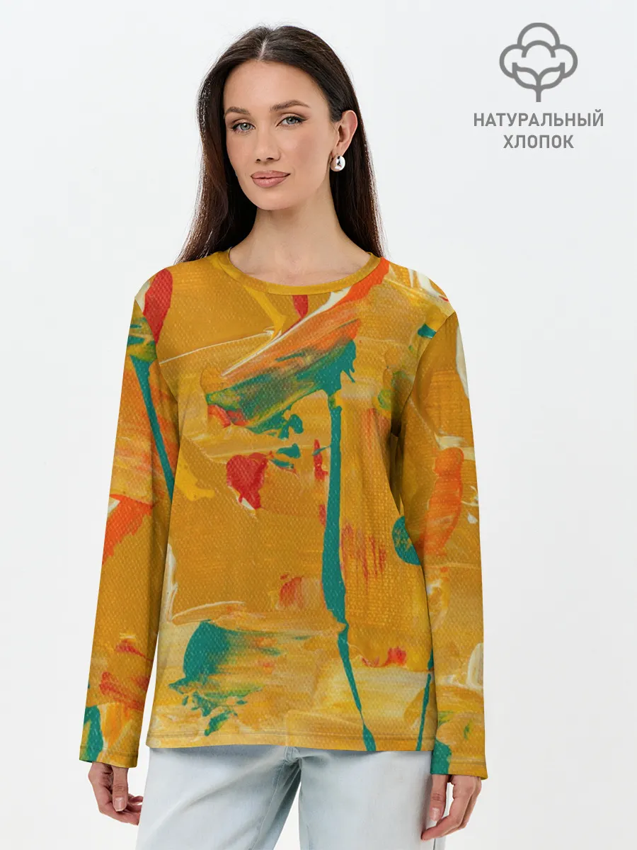 Лонгслив женский. Хлопок / Фантазия