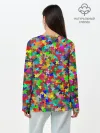 Лонгслив женский. Хлопок / РАЗНОЦВЕТНЫЙ ПАЗЛ