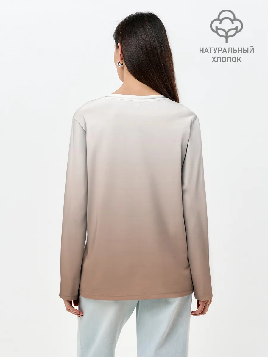 Лонгслив женский. Хлопок / Девочка и белый кот аниме